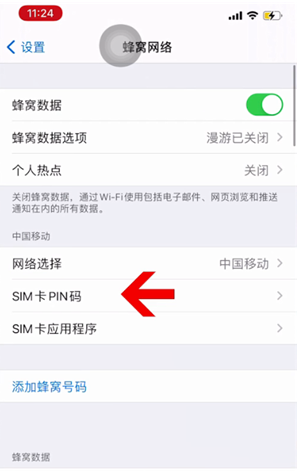 民丰苹果14维修网分享如何给iPhone14的SIM卡设置密码 