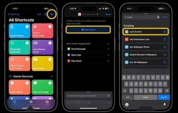 民丰苹果14锁屏维修店分享iPhone14升级iOS16.4后如何创建锁屏快捷方式 